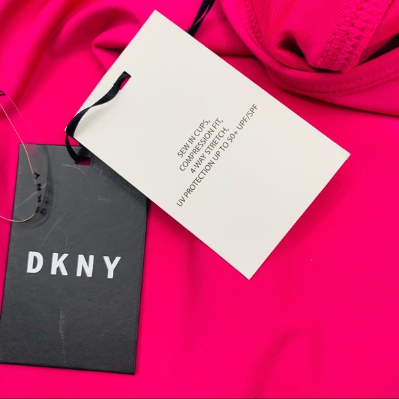 Dkny Swim Dkny Hot Pink Halter One Piece Swimsuit Poshmark